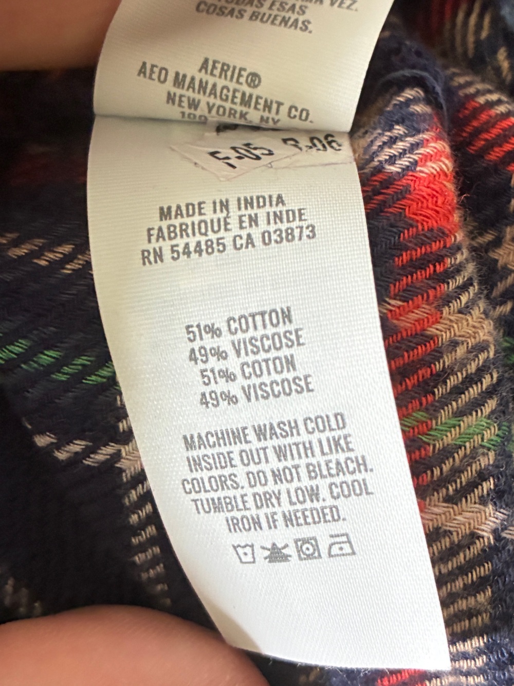 aerie Slouchy Navy Plaid Cozy Girl Indie Sleaze Grunge Boxy Soft PJ Flannel Sz M - Picture 7 of 9